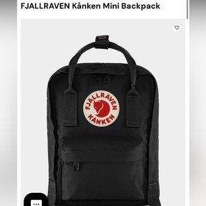 FJALLRAVEN Kånken Mini Black Backpack